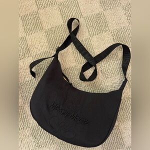 Black Mickey Mouse Nylon Crescent Bag (baggu inspired) - official Disney Store